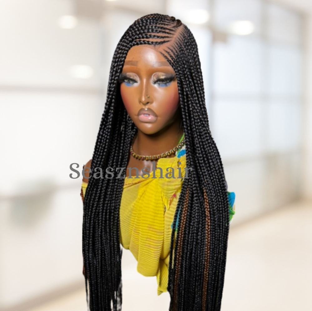 38" Ghana Braide Side Part